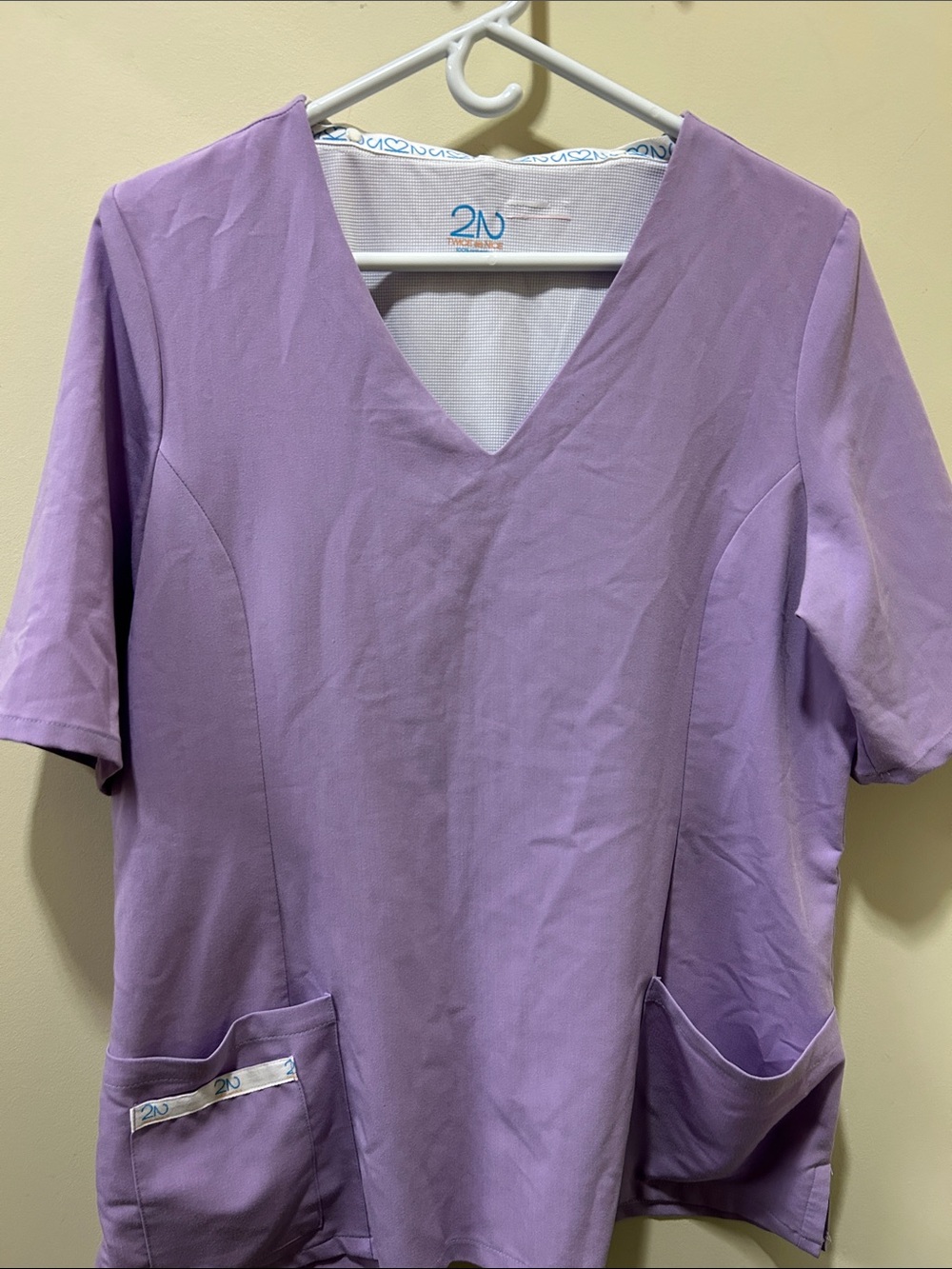 Purple V-Neck Women's Scrub Top